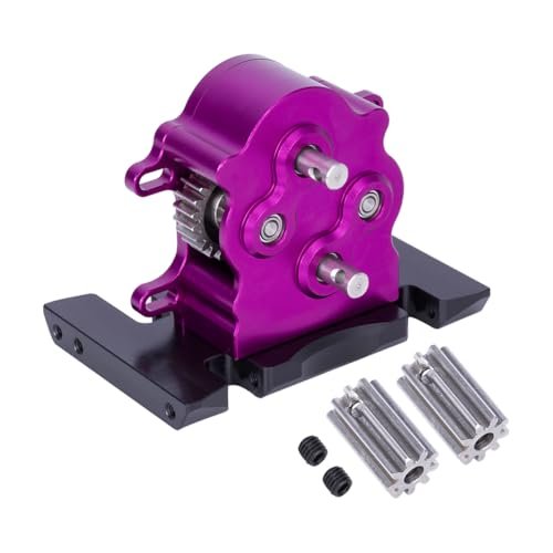Kipps RC SCX10 Aluminum Dual Transmission Gearbox for 1/10 RC Crawler LCG Cheater Rigs Capra SCX10 PRO Upgrade Purple