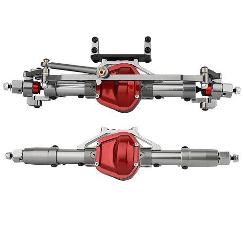 ZIJOT SCX10 1/10 Rock Crawler Axle Front and Rear Axle for Axial RC Crawler Car Aluminum Upgrade Parts Titanium Featured in RC Journal Obituaries