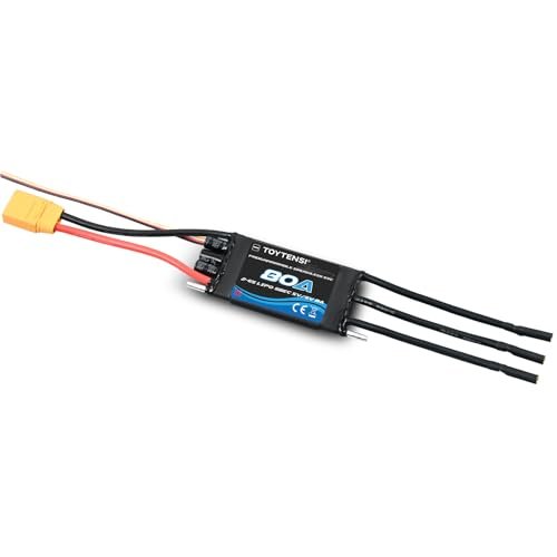 TOYTENSI 80A 2 6S Brushless Marine ESC Water Cooling Parts for RC Boats with 4.0mm Bullet and XT90 Connectors