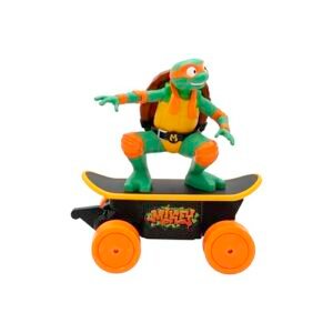 Teenage Mutant Ninja Turtles Mikey Cowabunga Skate RC Toy with Ninja RC Engines for Kids Ages 5 and Up