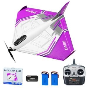 Radiolink D460 RC Airplane with Smoke System Ready to Fly RC Aircraft Plane 8CH T8FB Remote Controller 3 Flight Modes 2 Batteries Built in Stabilization System