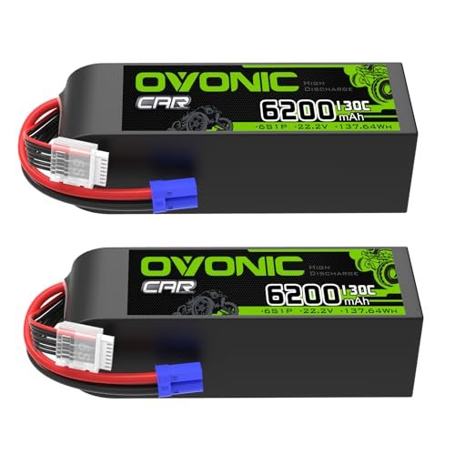 OVONIC 6S LiPo Battery 6200mAh 22.2V 130C RC Battery with EC5 Connector for Extreme RC Hobbies Quarryville PA