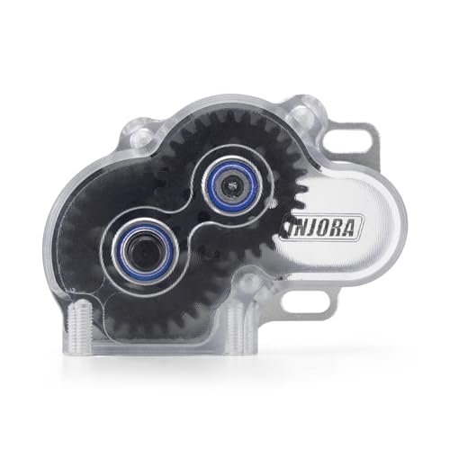 INJORA LCG Complete Transmission Gearbox Clear Cover Upgrade for 1/10 RC Crawler Bodies SCX10 SCX10 II