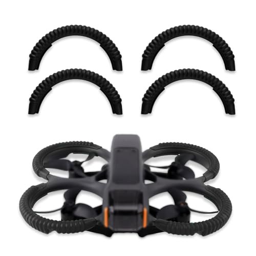 PEUTIER Propeller Guard Protector, Anti-Collision Drone Bumper Drone Protective Cover Drone Protection Guards Bumper Propeller for DJI Avata 2 Accessories(Black), Medium