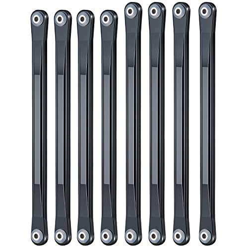 JGGZONE 8pcs Metal Chassis Linkage Rod Set for 1/8 LOSI LMT RC Crawler Car Upgrade Parts Including RC Trailer Suspension