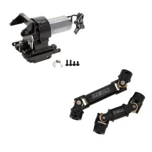 MEUS 2 Speed Transmission and Front Rear Center Driveshafts for TRX4M 1/18 RC Crawler Car Upgrade