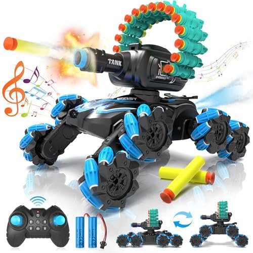 Eulogia 8WD RC Truck Remote Control Monster Truck with Detachable Launcher 20 Bullets and All Terrain Capabilities