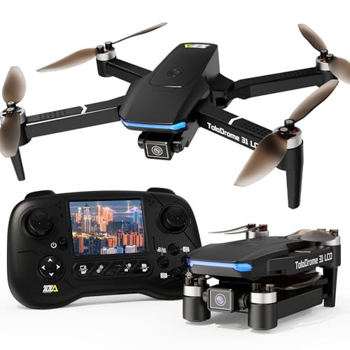 TD31LCD 3D Print RC Trailer Drone with LCD Screen Camera Brushless Motor FPV Transmission for Adults and Beginners