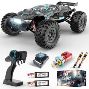 Hosim 1/10 Brushless RC Cars Hobby Grade for Adults 68KMH Fast Remote Control Car 4WD All Terrain Off Road Waterproof Racing Buggy Toy Gift Monster Truck Upgradeable to 3S Battery