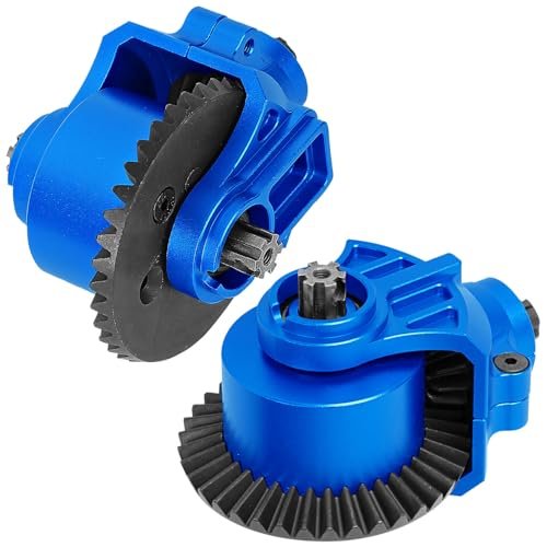 BRCatWPark Super Big RC Turbine Helicopter Metal Differential Gear Upgrade for 1/10 1/8 Scale RC Cars Navy Blue
