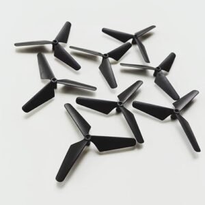 Vutos 8pcs Main Blades Propellers Props 3 Blade Hand Controlled Drone RC Mini Quadcopter Gesture Watch Control Toys Spare Parts Black