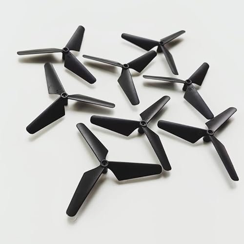 Vutos 8pcs Main Blades Propellers Props 3 Blade Hand Controlled Drone RC Mini Quadcopter Gesture Watch Control Toys Spare Parts Black