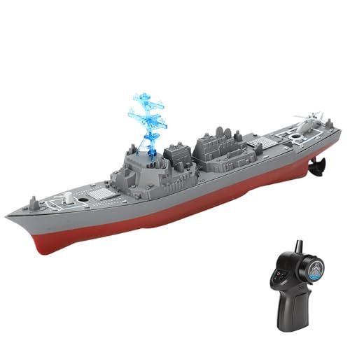 Remote Control Warship RC Military Battleship, 2.4GHz Remote Control Boat for Lakes and Rivers, RC Armed Arleigh Burke Class Destroyer Model with Low Battery Reminder for Kids and Adults