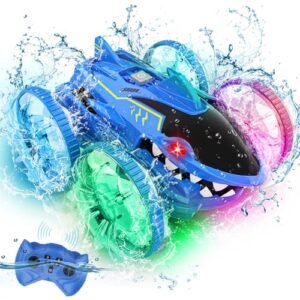 Beach Hobbies RC Amphibious Remote Control Car for Kids 4WD Waterproof 2.4Ghz Fast Stunt RC Car with LED Lights Ideal for Boys Girls Ages 5 12