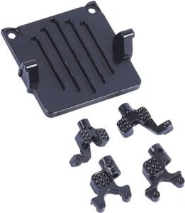 ZIJOT SCX24 Shock Towers Mount Set with G Shock RC Indicator for 1/24 Axial AXI90081 AXI00001 RC Crawler Aluminum Upgrade Parts Black