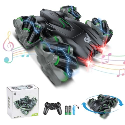 Propel RC Cars Stunt Remote Control Vehicle with Headlights Music 360 Flips for Kids Ages 4 12 All Terrain Toy Gift