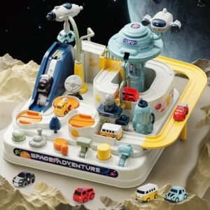 Fistone RC Race Car Bodies Adventure Playset with 4 Mini Cars and Interactive Track for Kids Age 3+