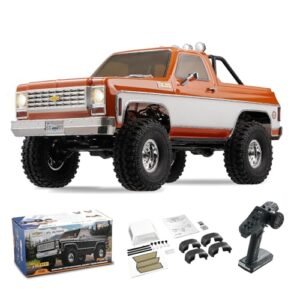 FMS FCX10 1 10 K5 RC Car Chevy Blazer Officially Licensed Remote Control Truck SUV with Two Speed Switch Orange