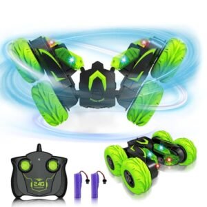 Eulogia Nitro RC Cars for Kids 5 12 Are Nitro RC Cars Legal Stunt Car with LED Headlights 360 Rotation Double Sided Driving Off Road Flips Toy Cars for Boys Girls Birthday Easter Gifts