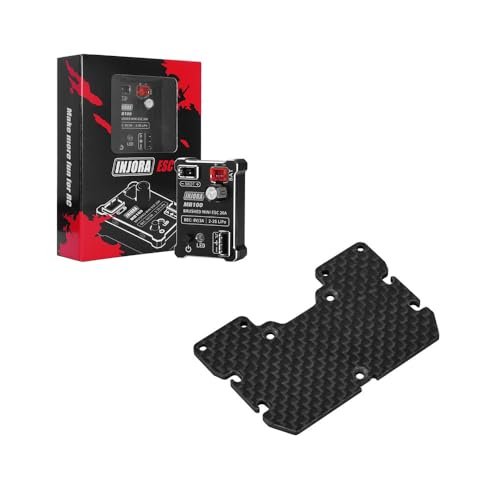 INJORA MB100 R80 20A Brushed Mini ESC and Double Decker Carbon Fiber Plate TRX4M Upgrade