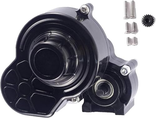 ZIJOT SCX10 Transmission Case Gearbox with Gear Set for Axial SCX10 II 90047 RC Crawler Car Upgrade Part Compatible with Atomic RC Bodies Black