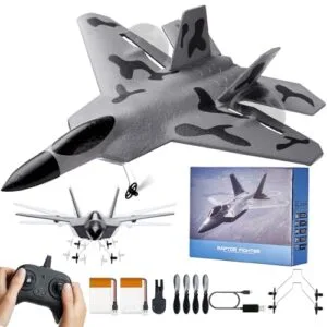 VEVOR RC Airplane with 2 Channel Remote Control 2.4GHZ Featuring Durable RC Airplane Control Cables for Adults Kids Beginners
