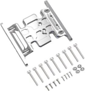 ZIJOT SCX10 Aluminum Center Skid Plate Transmission Mount Upgrade for 1/10 Axial RC Crawler Car Perfect for Dirt Oval RC Car Bodies