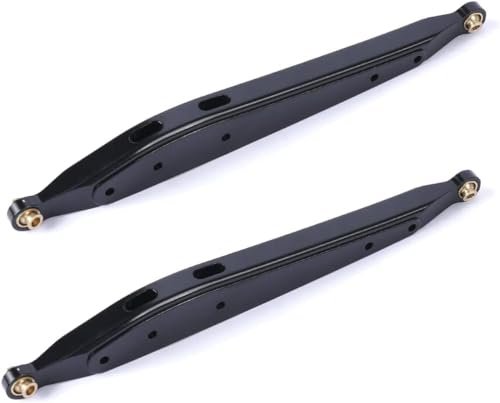 ZIJOT 2Pcs 1/10 Aluminum Rear Trailing Arm for Axial RBX10 Ryft RC Truck Black