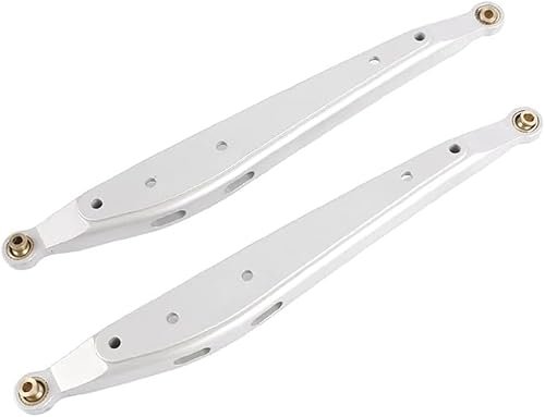 ZIJOT 2Pcs 1/10 Aluminum Rear Trailing Arm for Legend 1/10 RC Truck Axial RBX10 Ryft Silver