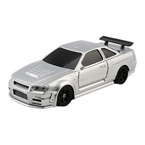 Goekhyrani Hans Drift Car RC 1 43 Scale 2 4G Full Proportional Electric Mini Racing Drift Car with Lights Kit RTR Version Silver
