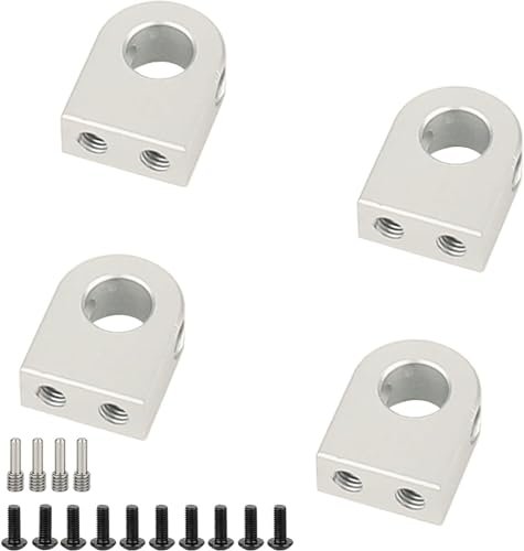 ZIJOT SCX10 PRO Aluminum Body Post Mount for 1/10 RC Crawler Axial Upgrades Perfect for RC Body Painting Silver