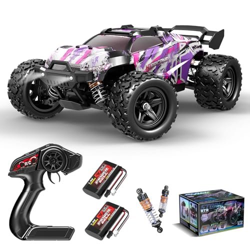 Womaqu Pink Fast RC Cars Price 1 18 Scale High Speed Remote Control Truck for Girls with 4WD Off Road Capability and Dual Rechargeable Batteries