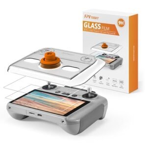 FPVtosky DJI Mini 4 Pro Screen Protector with Auto Alignment Kit for RC RC2 Remote Controller 3 Pack HD Tempered Glass Includes RC Auto Body Photos