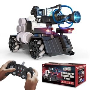 Force1 RC Car Officially Licensed Skibidi Toilet Toy Cameraman Figure PDLT Tank Remote Control Truck with LED Lights and Mist Spray