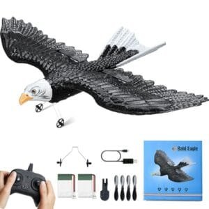 VEVOR Eagle 2 RC Plane 2.4GHz 2 Channel Ready to Fly Airplane with 6 Axis Gyro Stabilizer and 2 Batteries Perfect Gift for Adults Kids Beginners