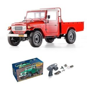 FMS 1/12 Toyota FJ45 RC Crawler RTR Official Authorized Pickup Truck with Two Speed Transmission and Remote Control Lighting System Red RC Truck Toyota