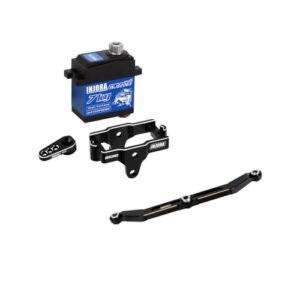INJORA 7KG INJS2065 RC Servo Upgrade with Mount Horn and Brass Steering Link for TRX4M 1 18 RC Crawler