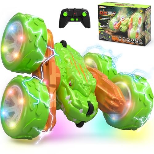 ABERLLS Remote Control Car Stunt RC Cars Toys for Kids 4WD Off Road 2.4Ghz Indoor Outdoor 360 Flips Electric Toy Cars Perfect for rc cars phoenix az Enthusiasts Green