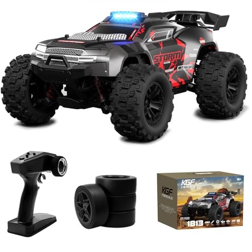 KGF Huge Monster Truck RC 1 18 Scale All Terrain Remote Control Car 40km h High Speed 4WD Electric Vehicle with 2 Rechargeable Batteries