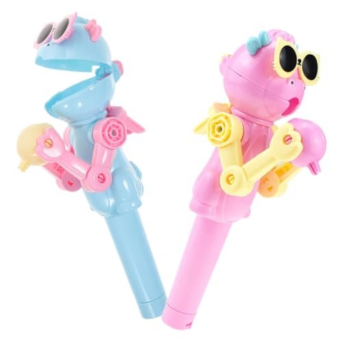UPKOCH 2pcs Creative Lollipop Robot Holder Dinosaur Shape Lollipop Case for Kids
