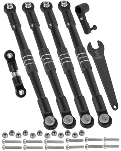 RcarmubWow RC Servo Circuit Turnbuckles Links with 25T Servo Arm for 1/8 Kraton 6S BLX Outcast 6S BLX Notorious 6S BLX Alloy Aluminium Steering Linkage Rod