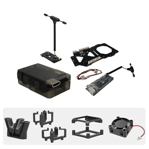 RunCam XF C 20T C 20D FPV Gimbal Mount Kit with RC FPV Head Tracking Transmitter Receiver Cooling Fan Antenna Mount for DJI O3 O4 O4 PRO Walksnail Avatar Moonlight RC Cars Airplanes Drones