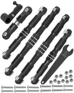 RcarmubWow RC 7075 Turnbuckles Links with 25T Servo Arm Upgrade Kit for 1/7 Infraction 6S BLX Felony 6S BLX Limitless 1/8 Typhon 6S BLX Alloy Linkage Steering Tie Rod Servo Arm Black Prevent RC Servo Failure Symptoms