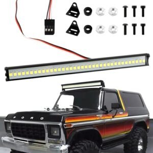 GDOOL 1/10 Scale RC Truck Body Shells 36 LED Light Bar 5.87 Inch Aluminum RC Headlight for Axial SCX10 Traxxas TRX4 TRX6