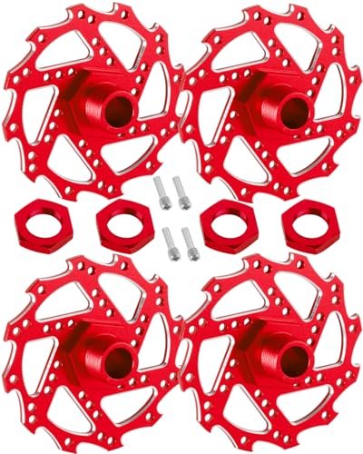RcarmubWow RC Drag Brake Disc with Hex Upgrades for Arrm a 1/7 Infraction 6S BLX Felony 6S BLX Limitless 1/8 Typhon 6S BLX Alloy Aluminium Red