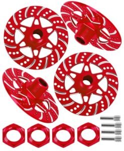 hopsupRC Aluminum RC Body Brake Disk Upgrade for 1/7 Infraction 6S BLX Limitless 6S BLX Felony 6S BLX 1/8 Typhon 6S Red