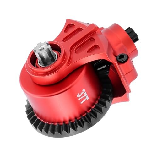 GIXCEL Steel Gear F/R Transmission Module Set, 37T/13T Main Diff Gear for RC ARRMA 1/10 Big Rock Granite KRATON Outcast SENTON VORTEKS 1/8 Infraction Mojave Typhon Upgrade Part, Replace ARA311156