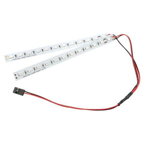 GDOOL 24 LEDs Aluminum RC Buggy Lights Chassis Light Strip Night Flash 6V Accessories for 1/10 1/8 Traxxas TRX4 TRX6 Slash Rustler Redcat 4WD RC Car Crawler Buggy Red