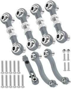 RcarmubWow Metal RC Bulldozer Alloy Aluminium Turnbuckles Camber Links Steering Linkage Set for 1 18 LaTrax Teton and Desert Prerunner
