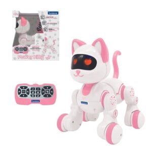 Lexibook Power Kitty Jr Remote Control Cat Robot Interactive STEM Programmable Toy Pink White KIT01
